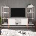 Rack 2 Portas Com Estante Clean - Branco Cobre