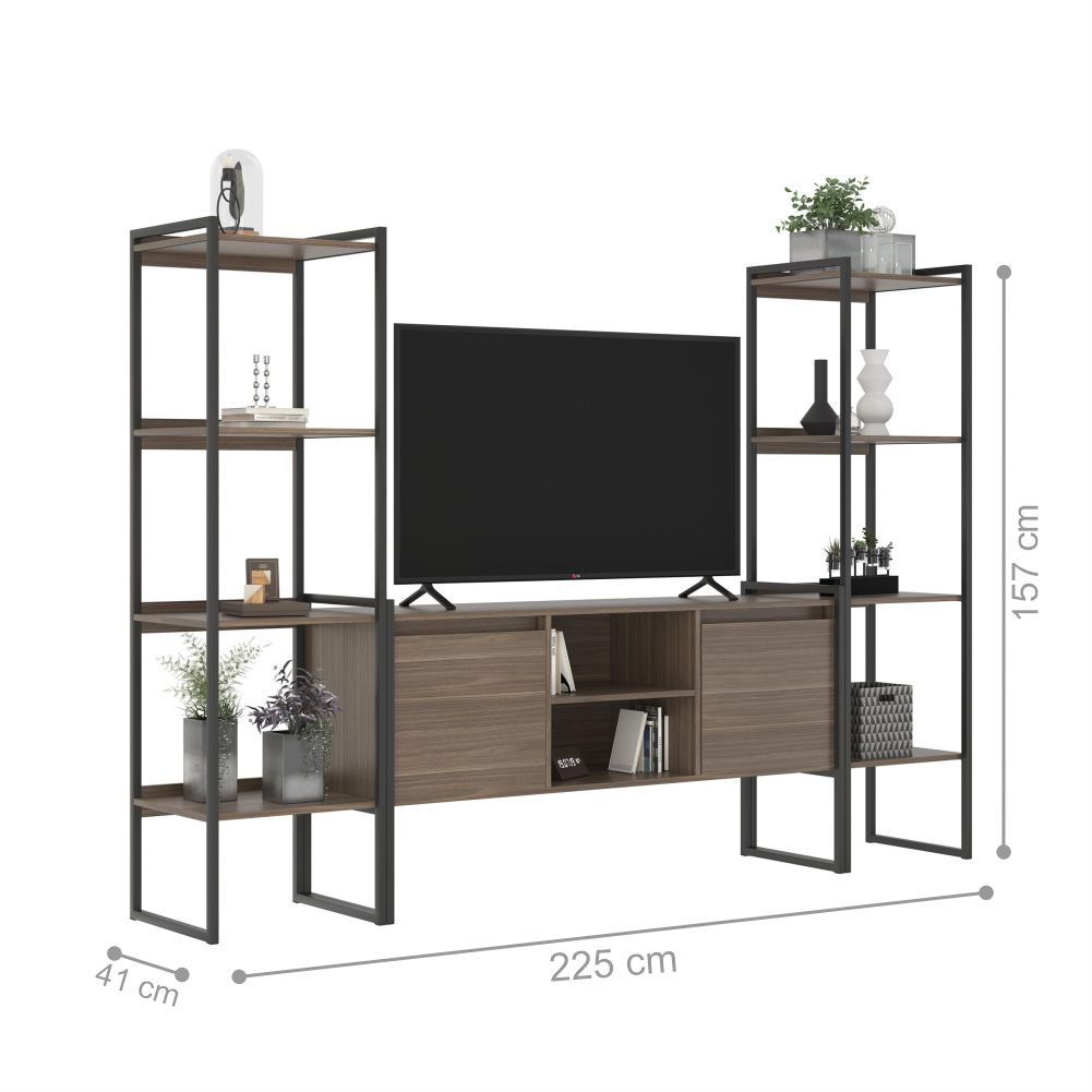 Rack 2 Portas com Estante Clean Affara