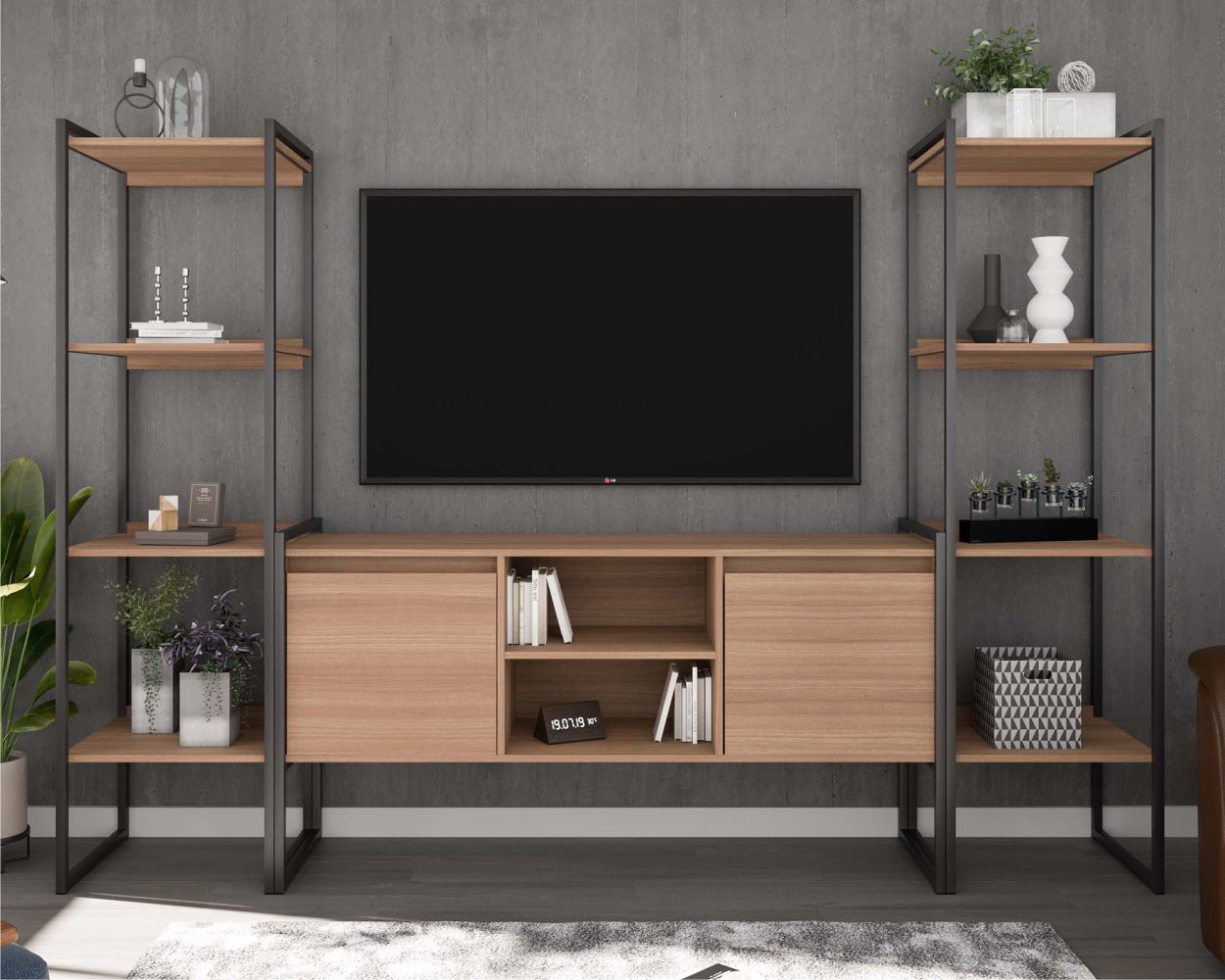 Rack 2 Portas com Estante Clean Montana