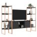 Rack Com Estante Industrial Cubic - Branco e cobre