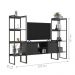 Rack Com Estante Industrial Cubic - Preto