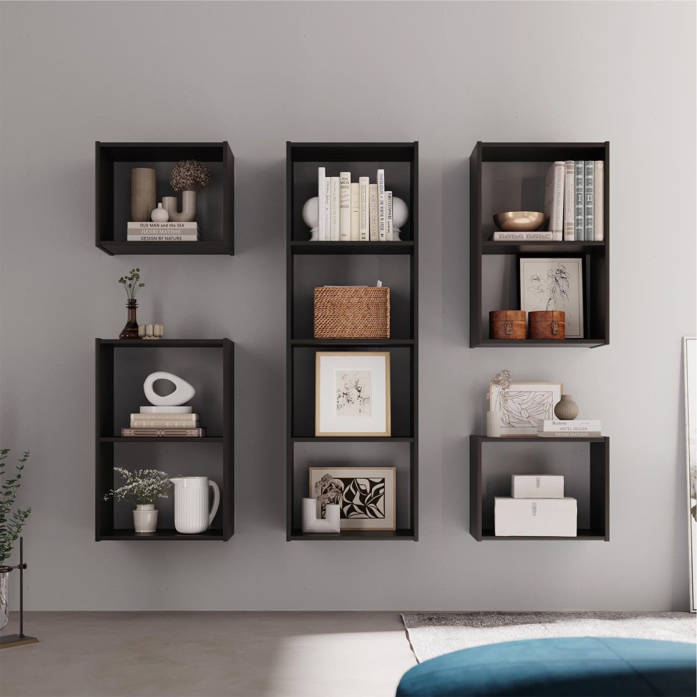 kit de 10 Nichos Romana Preto Onix