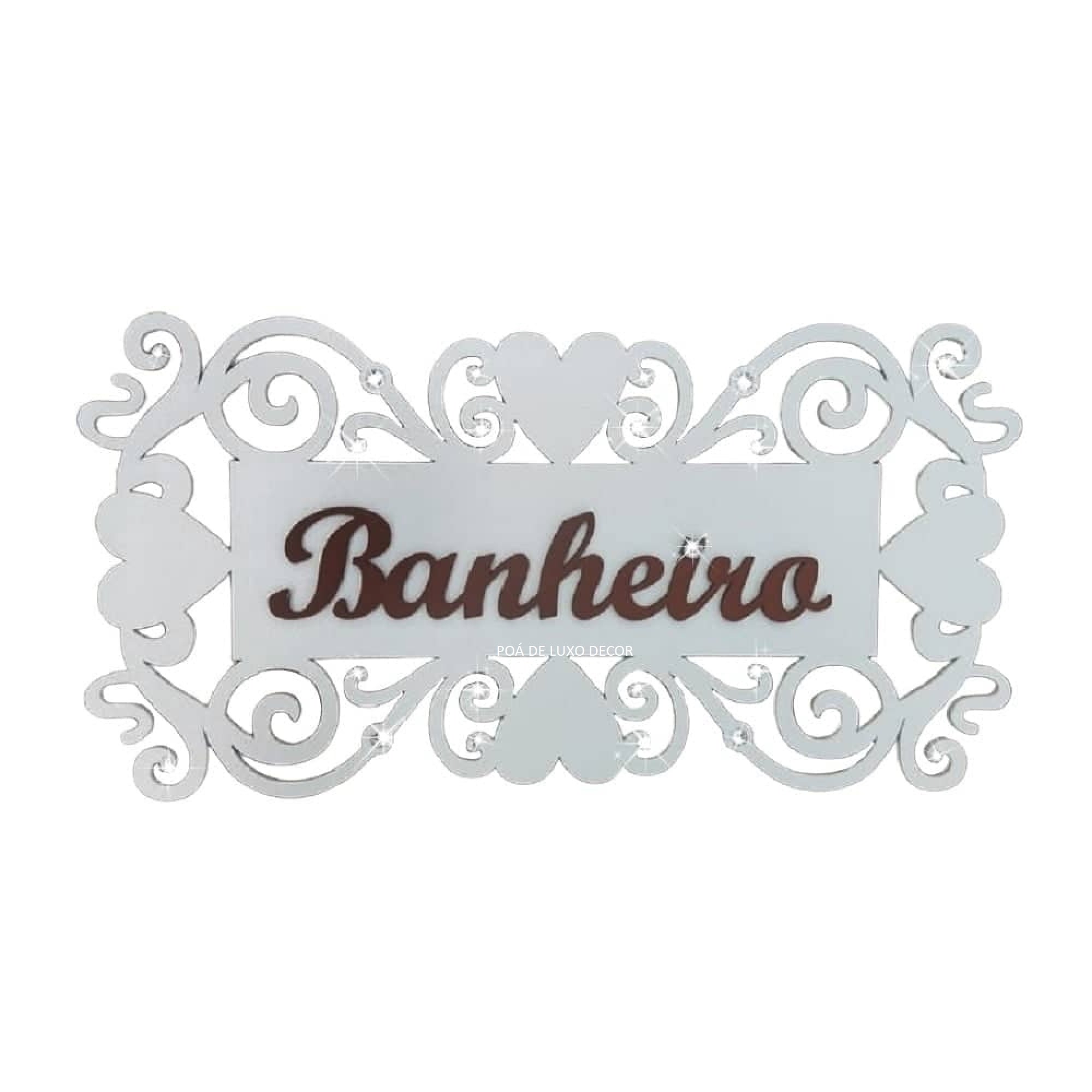 ENFEITE PLAQUINHA DE PORTA BANHEIRO Branco
