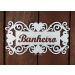 ENFEITE PLAQUINHA DE PORTA BANHEIRO Branco