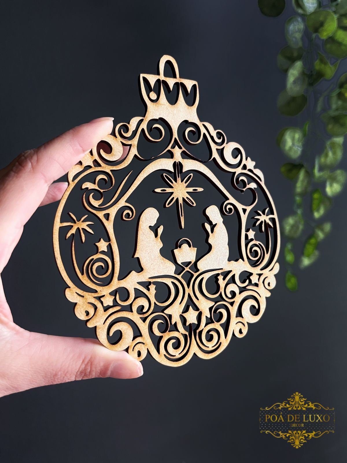 Enfeite Natalino Mdf para Árvore de Natal Kit com 10 unidades