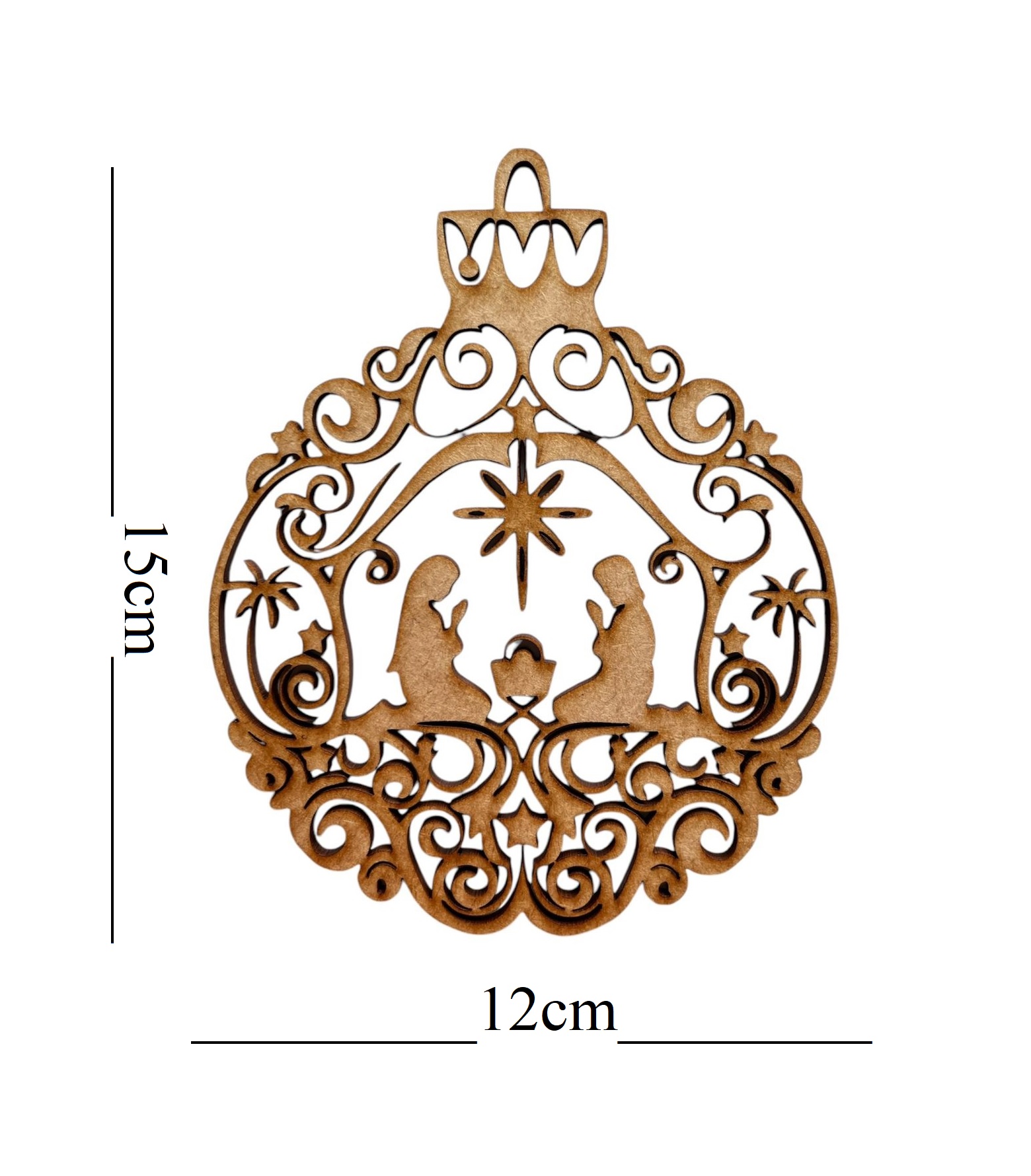 Enfeite Natalino Mdf para Árvore de Natal Kit com 10 unidades