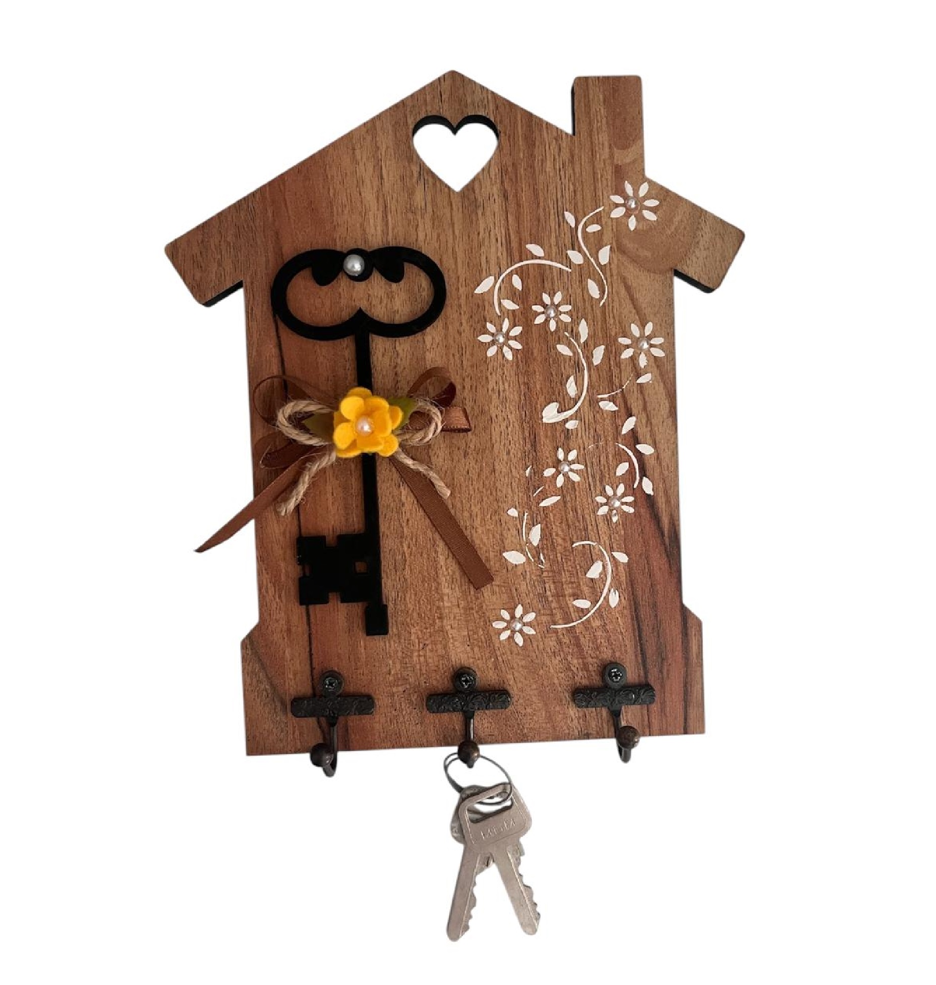 Porta-chaves de Parede Casinha Madeira Mdf