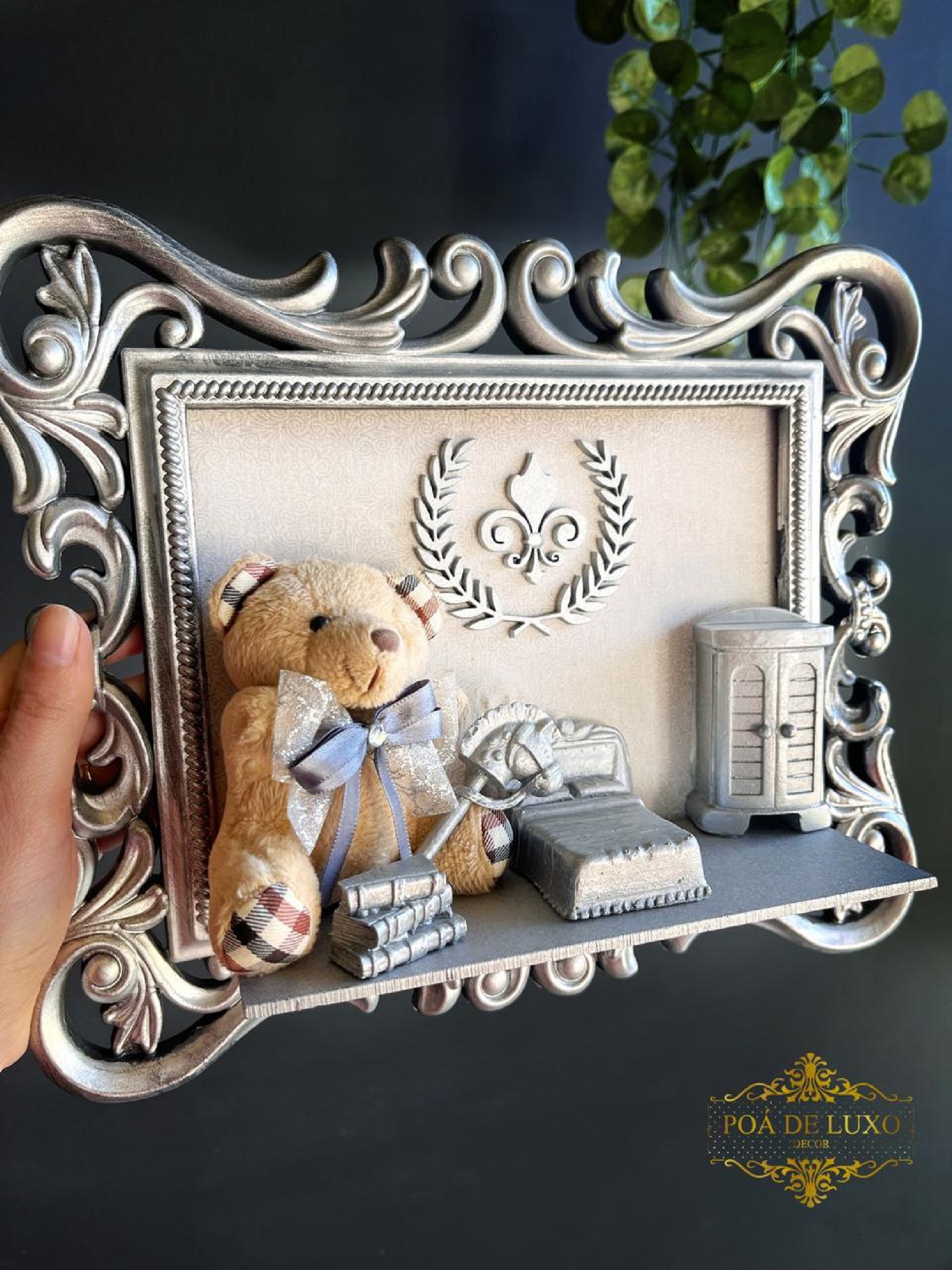 Quadrinho Decorativo Infantil Ursinho Luxo