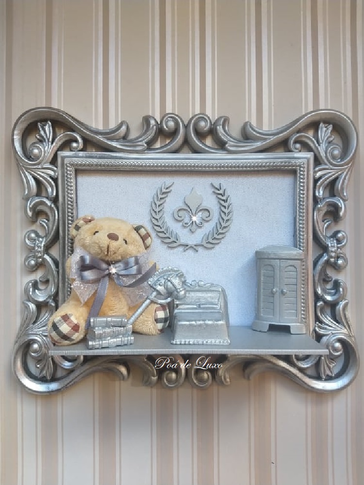 Quadrinho Decorativo Infantil Ursinho Luxo