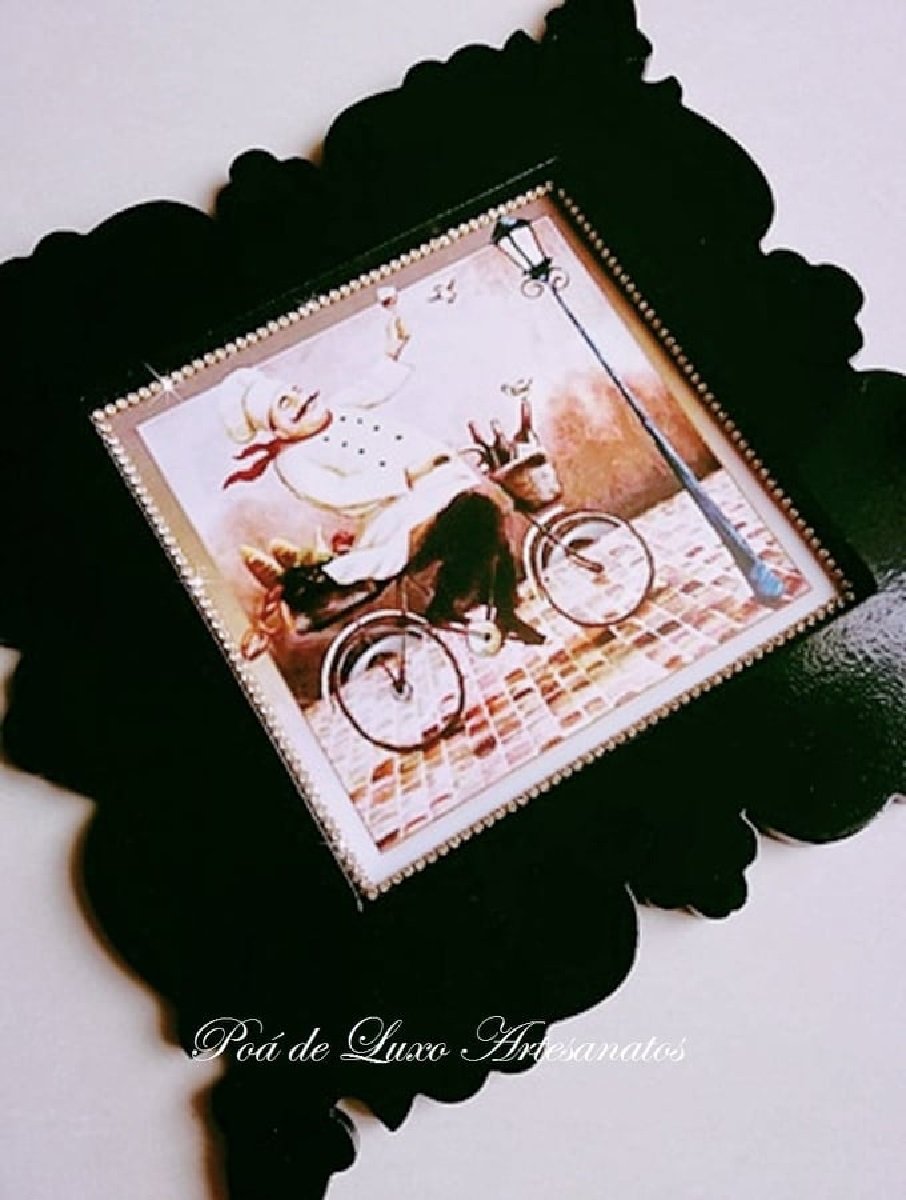 Quadro Decorativo Cozinha Gourmet Preto - Unidade