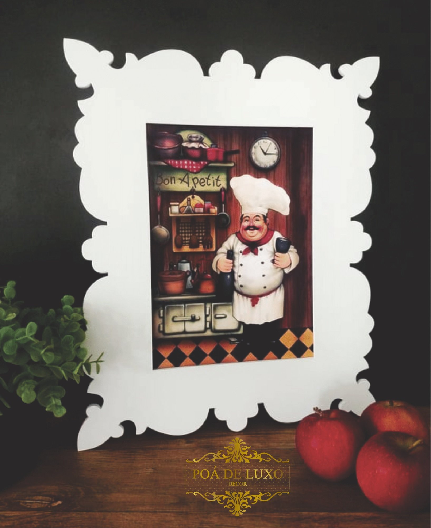 Quadro Decorativo Cozinheiro Gourmet