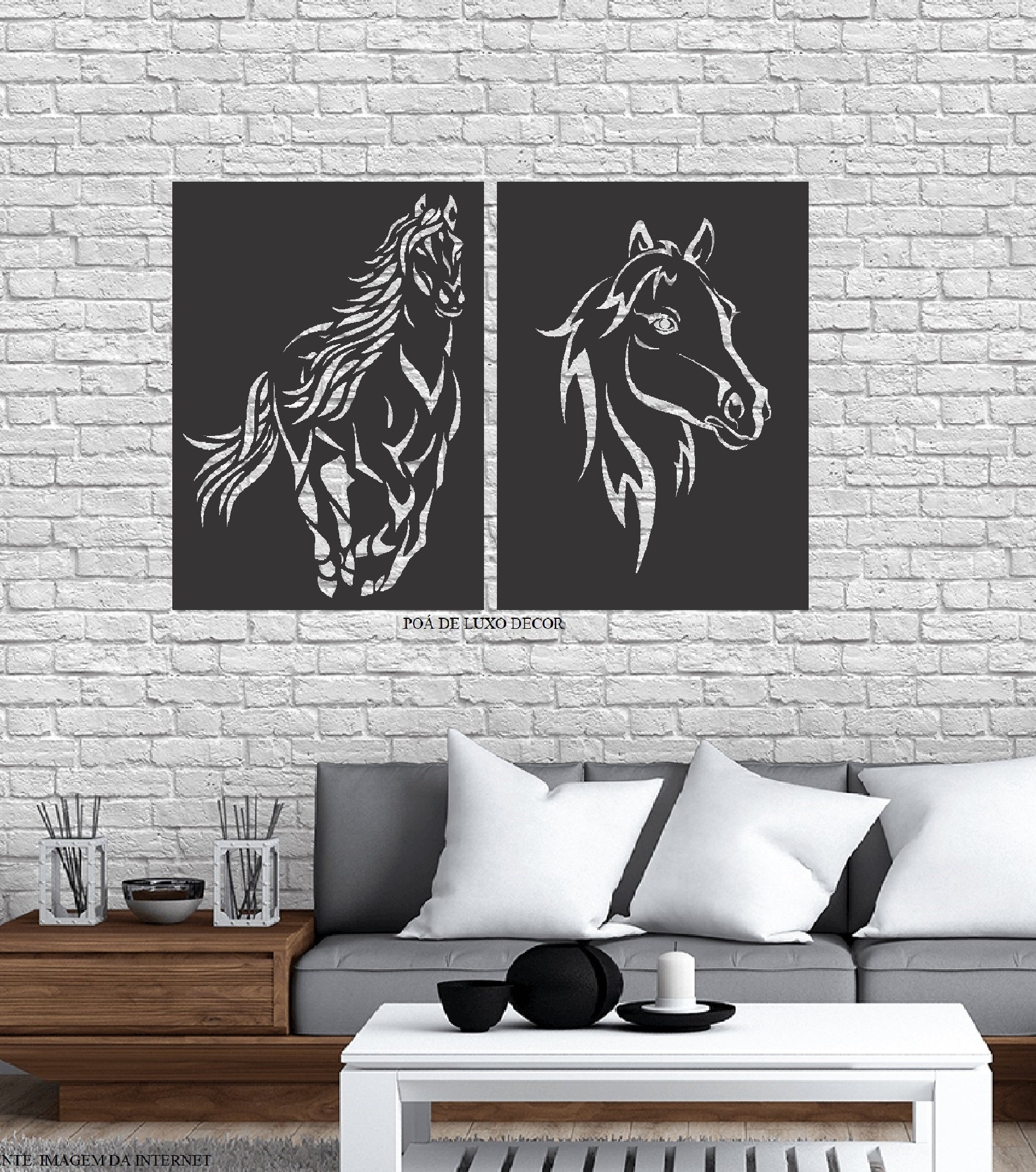 Quadros Decorativos Cavalo (Par)