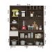 Armario Cozinha 6 Portas e 1 Gaveta Alice Amendoa/Off White