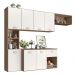 Armario Cozinha Suspensa 7 Portas e 1 Gaveta Mila Carvalho Oak/Off White