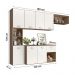 Armario Cozinha Suspensa 7 Portas e 1 Gaveta Mila Carvalho Oak/Off White