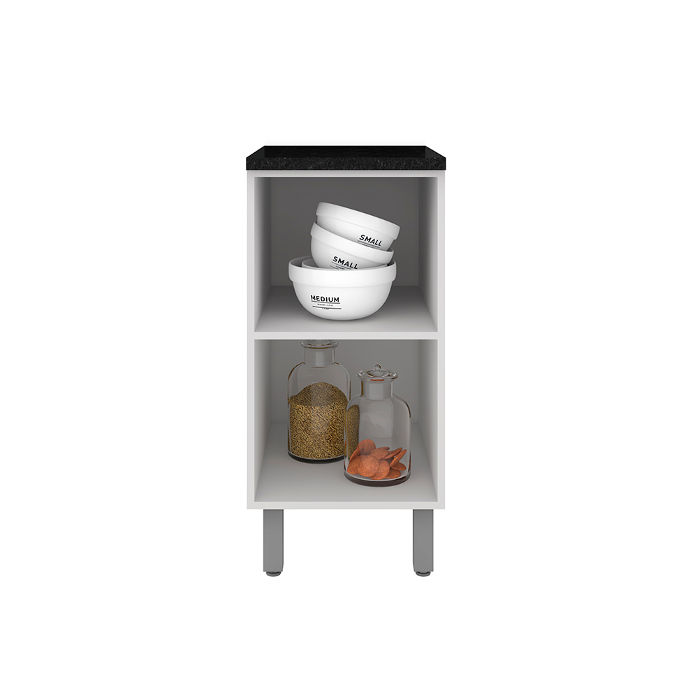 Balcão de Cozinha com Tampo Evidence 1 Porta Branco 40 cm