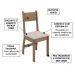 Conjunto 02 Cadeiras Estofadas Pes MDF Milano 40000 Carvalho Savana PLN