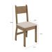 Conjunto 02 Cadeiras Estofadas Pes MDF Milano 40000 Carvalho Savana PLN