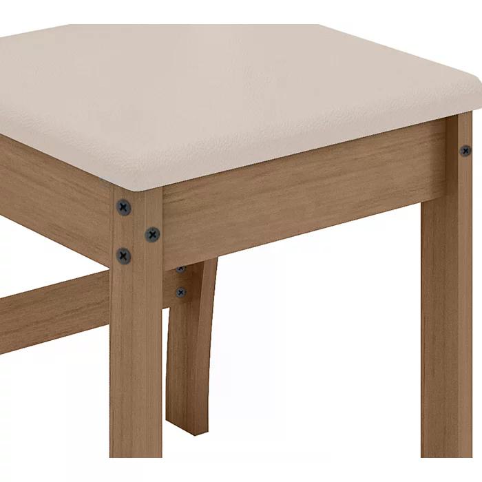 Conjunto 02 Cadeiras Estofadas Pes MDF Milano 40000 Carvalho Savana PLN