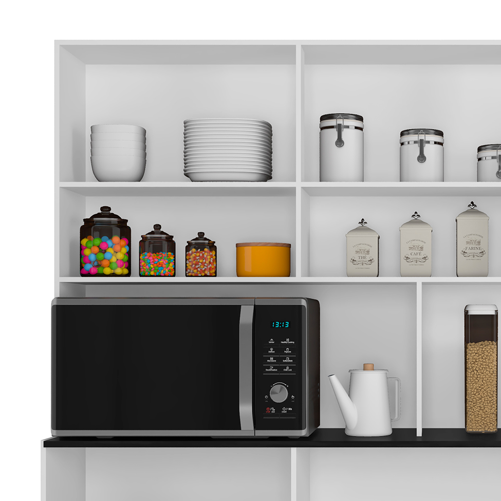 Kit de Cozinha Clara 12 Portas 1 Gaveta Branco