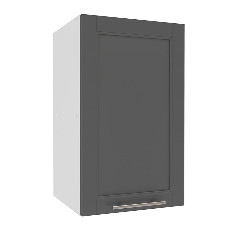 Armário Aéreo Fettuccini 1 Porta Branco e Cinza 40 cm