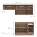 Cozinha Compacta Campanele 6 Portas 3 Gavetas Castanho e Cinza