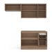 Cozinha Compacta Campanele 6 Portas 3 Gavetas Castanho e Cinza