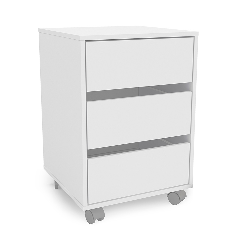 Gaveteiro Mauá 3 GV Branco 45 cm