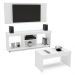 Conjunto Sala de Estar Painel com Rack e Mesa de Centro Branco