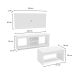 Conjunto Sala de Estar Painel com Rack e Mesa de Centro Branco