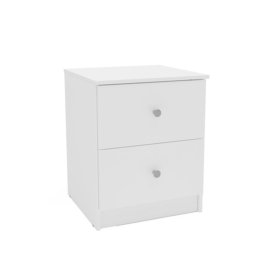 Mesa de Cabeceira Gandu 2 Gavetas Branca