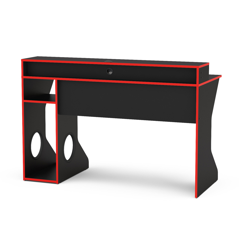 Mesa Gamer Fremont Preta e Vermelha