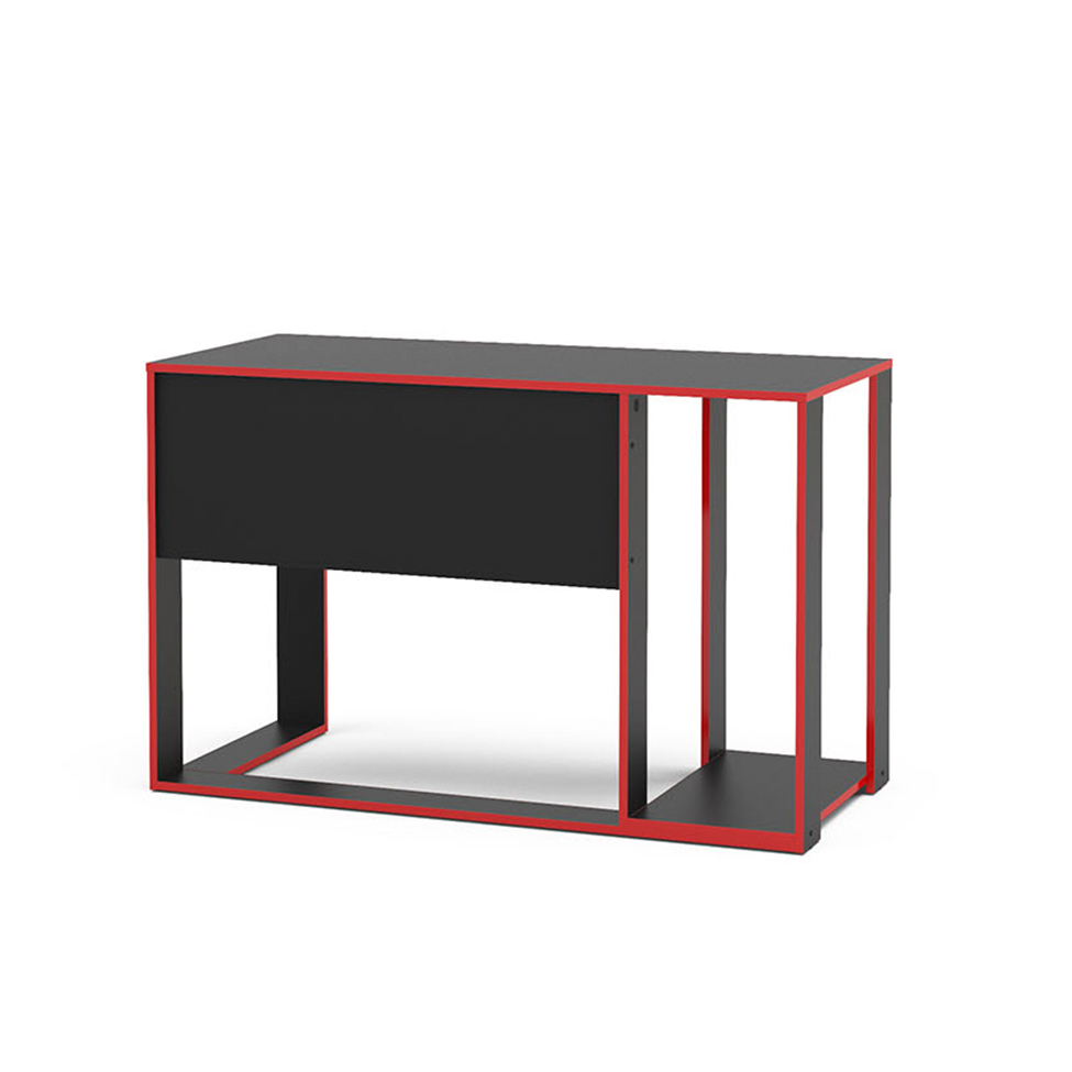 Mesa Gamer Singapura Preta e Vermelha