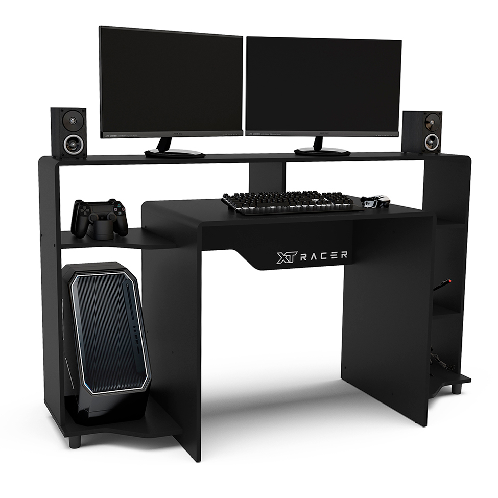 Mesa Gamer XT Racer Control Preta e Branca