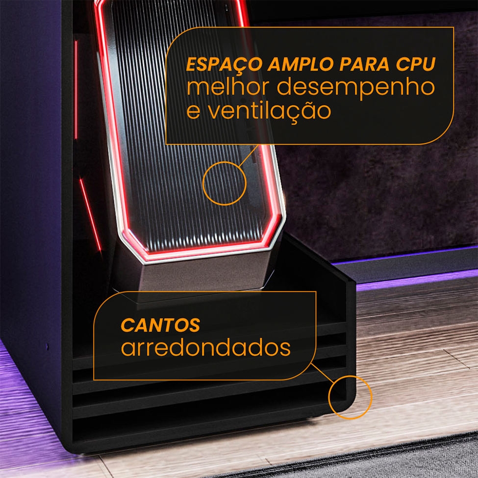 Mesa Gamer XT Racer Line Preta