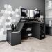 Mesa Gamer XT Racer Space Two 1 PT Preta e Branca