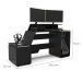 Mesa Gamer XT Racer Space Two 1 PT Preta e Branca