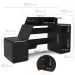Mesa Gamer XT Racer Space Two 1 PT Preta e Branca