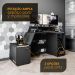 Mesa Gamer XT Racer Space Two 1 PT Preta e Branca