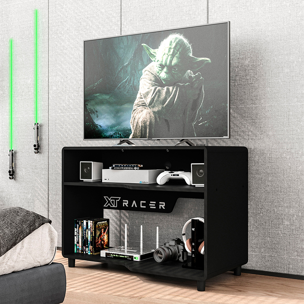 Rack Gamer XT Racer Max Air Preto e Branco 93 cm