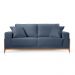 Sofá 2 Lugares Sala Estar Living Bellagio Suede Azul 1,90m