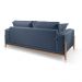Sofá 2 Lugares Sala Estar Living Bellagio Suede Azul 1,90m