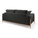Sofá 2 Lugares Sala Estar Living Bellagio Suede Preto 1,90m