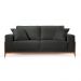 Sofá 2 Lugares Sala Estar Living Bellagio Suede Preto 2,10m