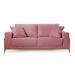 Sofá 3 Lugares Sala Estar Living Bellagio Suede Rose 2,10m