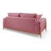 Sofá 3 Lugares Sala Estar Living Bellagio Suede Rose 2,10m
