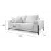 Sofá 3 Lugares Sala Estar Living Bellagio Suede Rose 2,10m