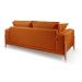Sofá 3 Lugares Sala Estar Living Bellagio Suede Terracota 2,10m