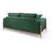 Sofá 3 Lugares Sala Estar Living Bellagio Suede Verde 2,10m