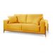 Sofá 3 Lugares Sala Estar Living Bellagio Veludo Amarelo 2,10m